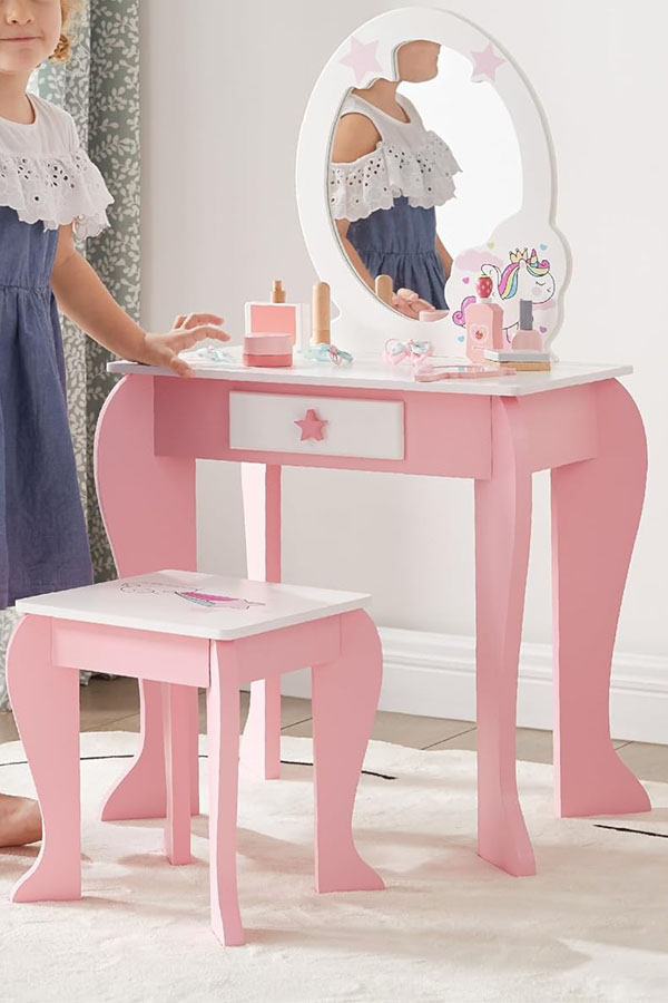 Girls Princess Makeup Wooden Dressing Table BY241011