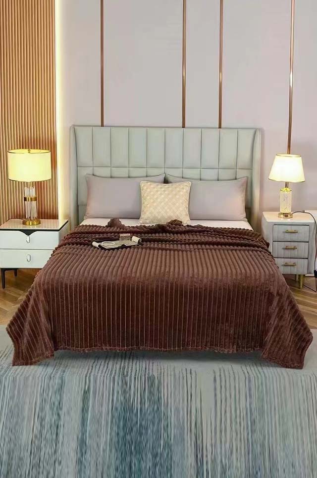Flannel Blanket Solid Rectangle Blankets