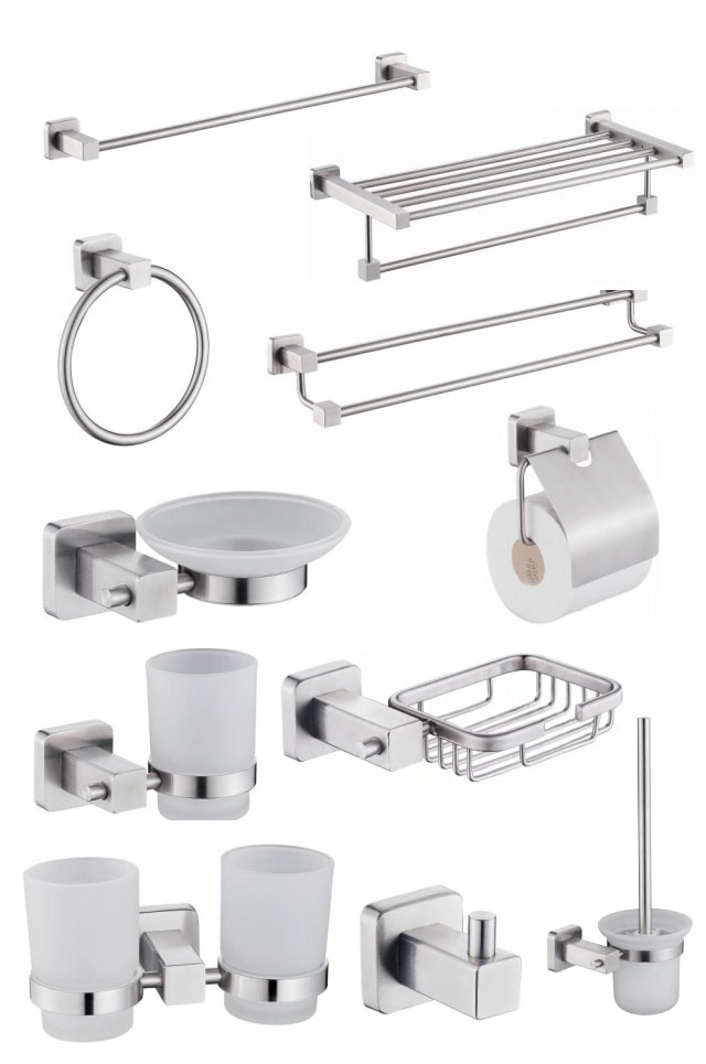 Wall Mounted Stainless Steel Toilet Set Bathroom Accessories
